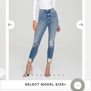 👖Good American distressed skinny blue jeans BRAND NEW W/TAGS Size 6